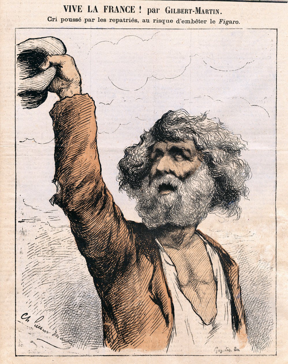 Cover von „Le Don Quixote“, Satirique en Couleurs: Vive la France - Amnestie, Rückführung - Illustration von Charles Gilbert-Martin (1839-1905) von Charles Gilbert Martin