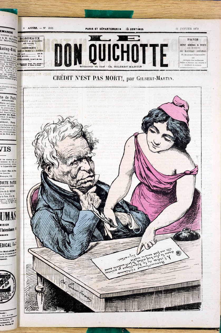 Cover von „Le Don Quixote“, Nummer 241, Satirisch in Farben von Charles Gilbert Martin