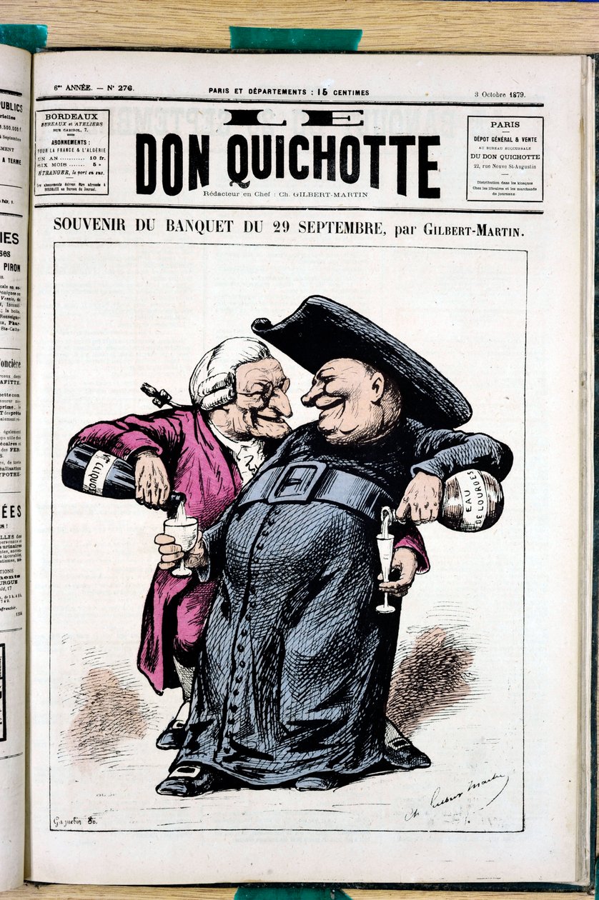 Cover von „Le Don Quixote“, Nummer 276, Satirisch in Farben von Charles Gilbert Martin