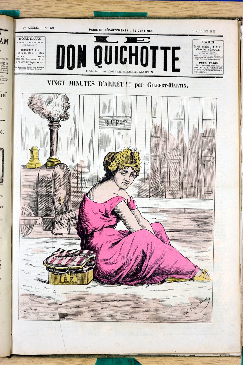 Titelblatt von Le Don Quixote, Nummer 58, Satirique en Couleurs von Charles Gilbert Martin
