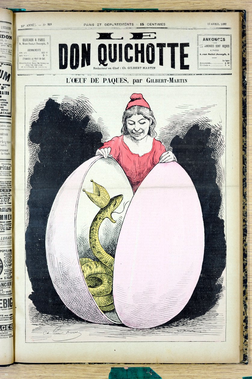 Cover von „Der Don Quixote“, Nummer 929, Satirisch in Farben von Charles Gilbert Martin