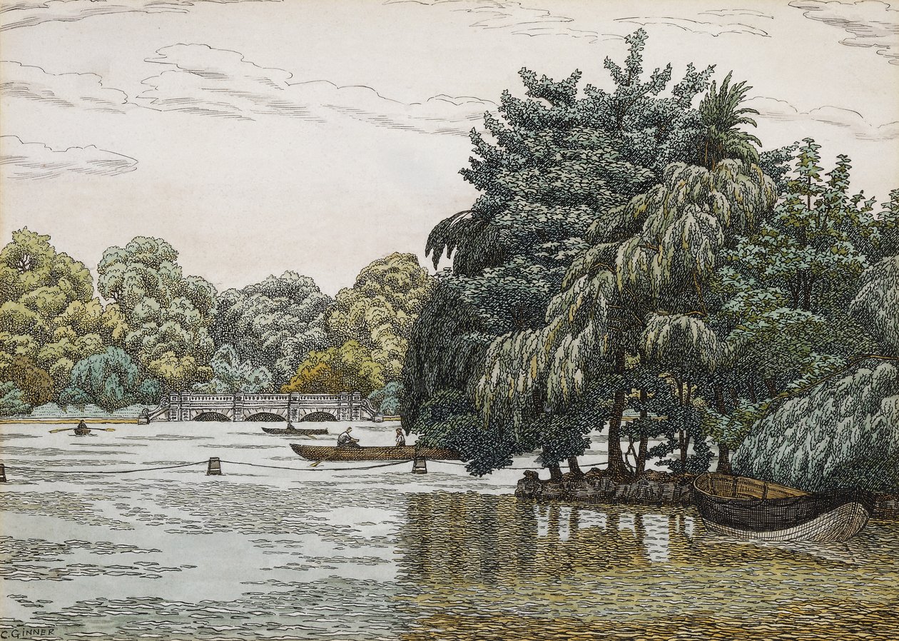 Die Serpentine, Hyde Park von Charles Ginner