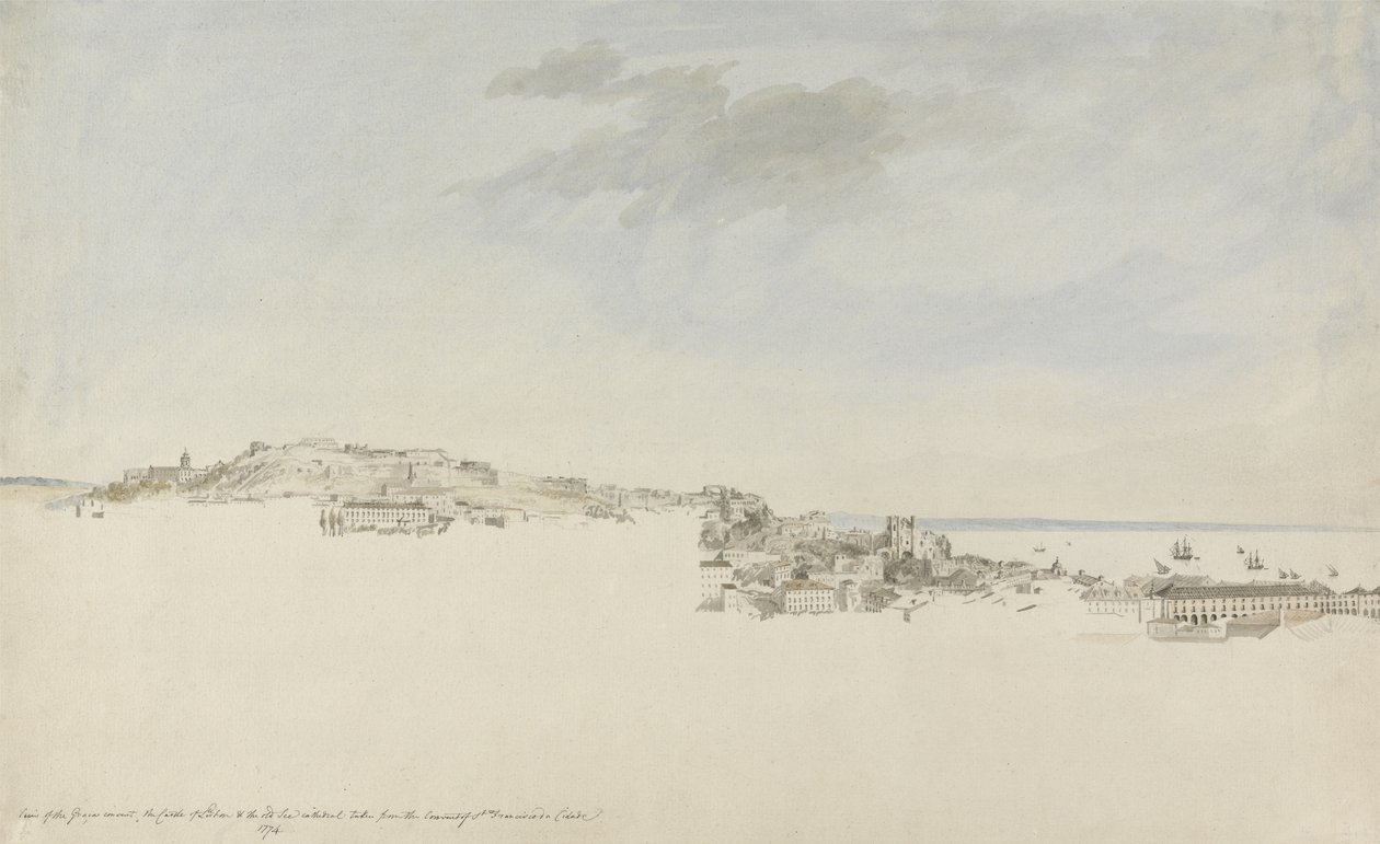 Lissabon, vom Kloster St. Francis da Citadel, 1774 von Charles Gore