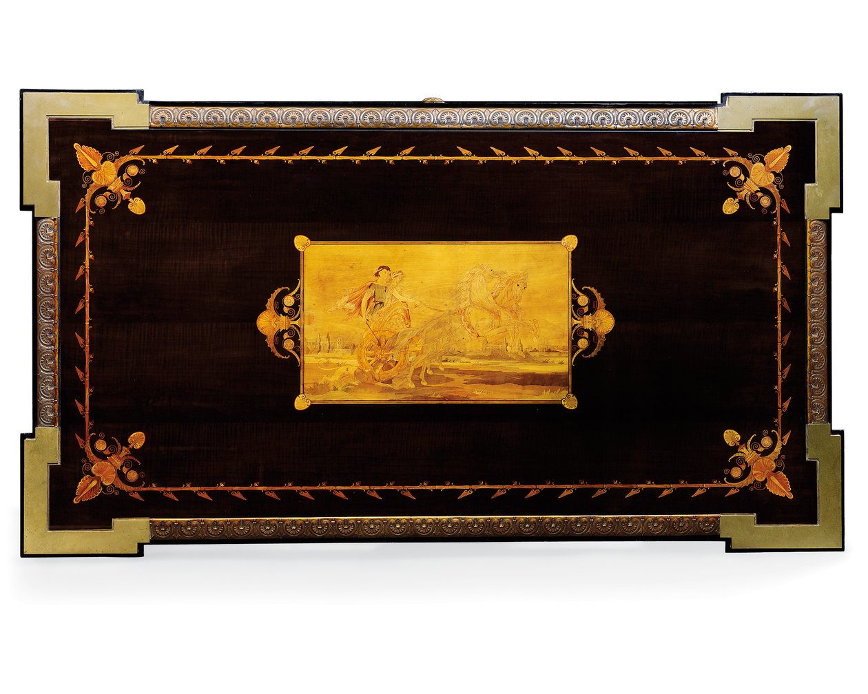 Napoleon III Tisch, entworfen von Jean Brandely, Marketerie von E. Varlot, Paris, ca. 1850-75 von Charles Guillaume Diehl