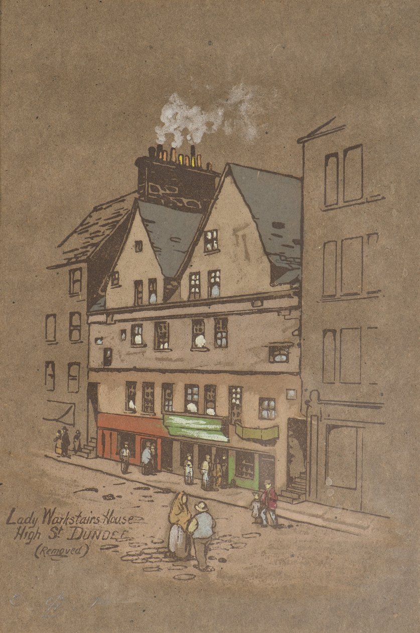 Lady Warkstairs Haus, High Street, Dundee von Charles Gustav Louis Phillips