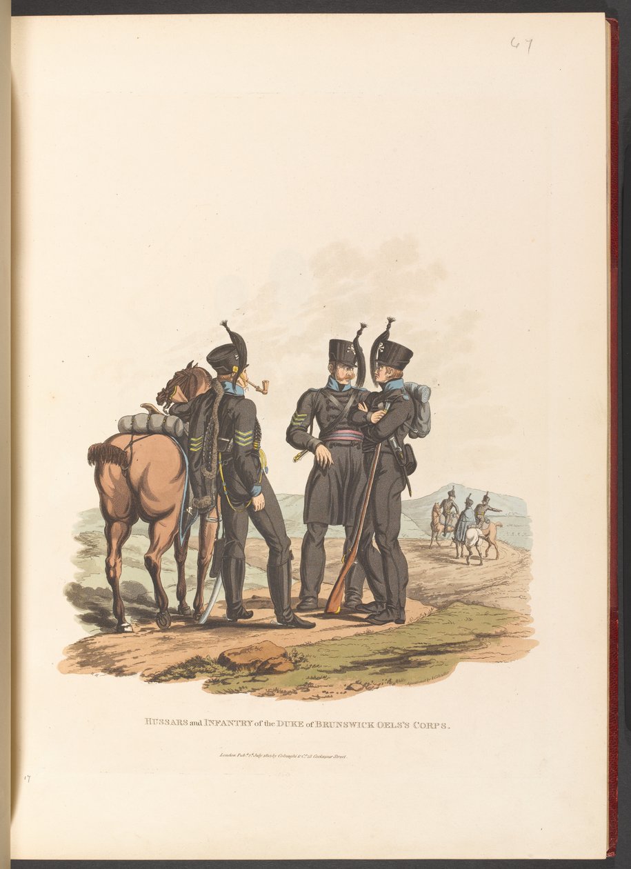 Husaren und Infanterie des Herzog von Braunschweig Oels Korps von Charles Hamilton (after) Smith