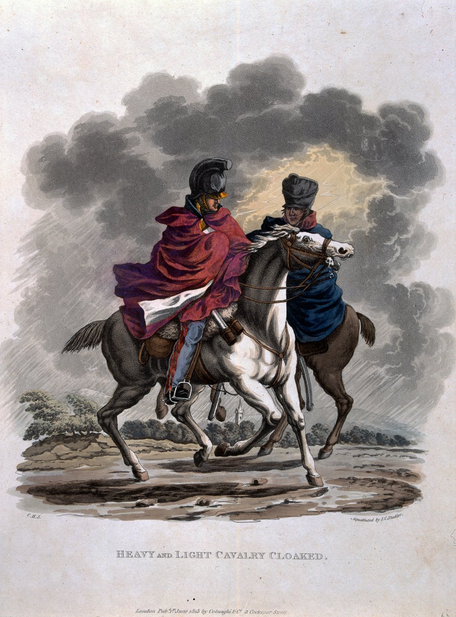 Schwere und leichte Kavallerie mit Umhang, aus 
