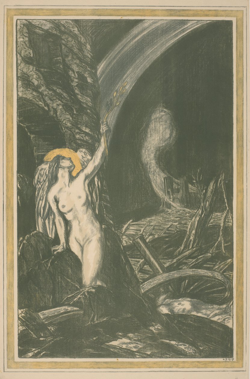 Allegorie auf die Wiedergeburt der Kunst nach dem Ersten Weltkrieg von Charles Haslewood Shannon