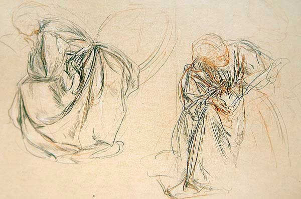 Studien einer sitzenden Frau beim Lesen von Charles Haslewood Shannon