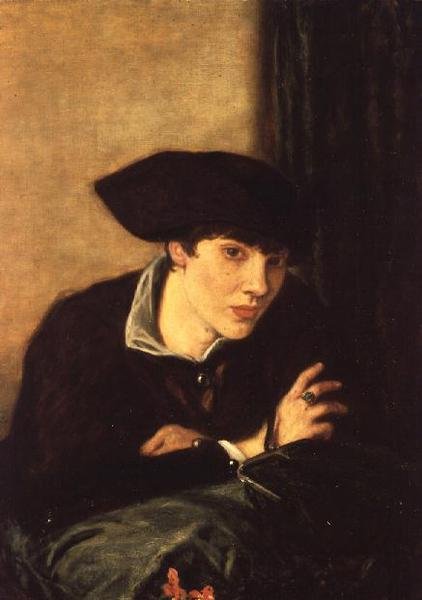 Die Dame mit dem schwarzen Hut, Porträt von Miss Rachel Castellan, 1915 von Charles Haslewood Shannon