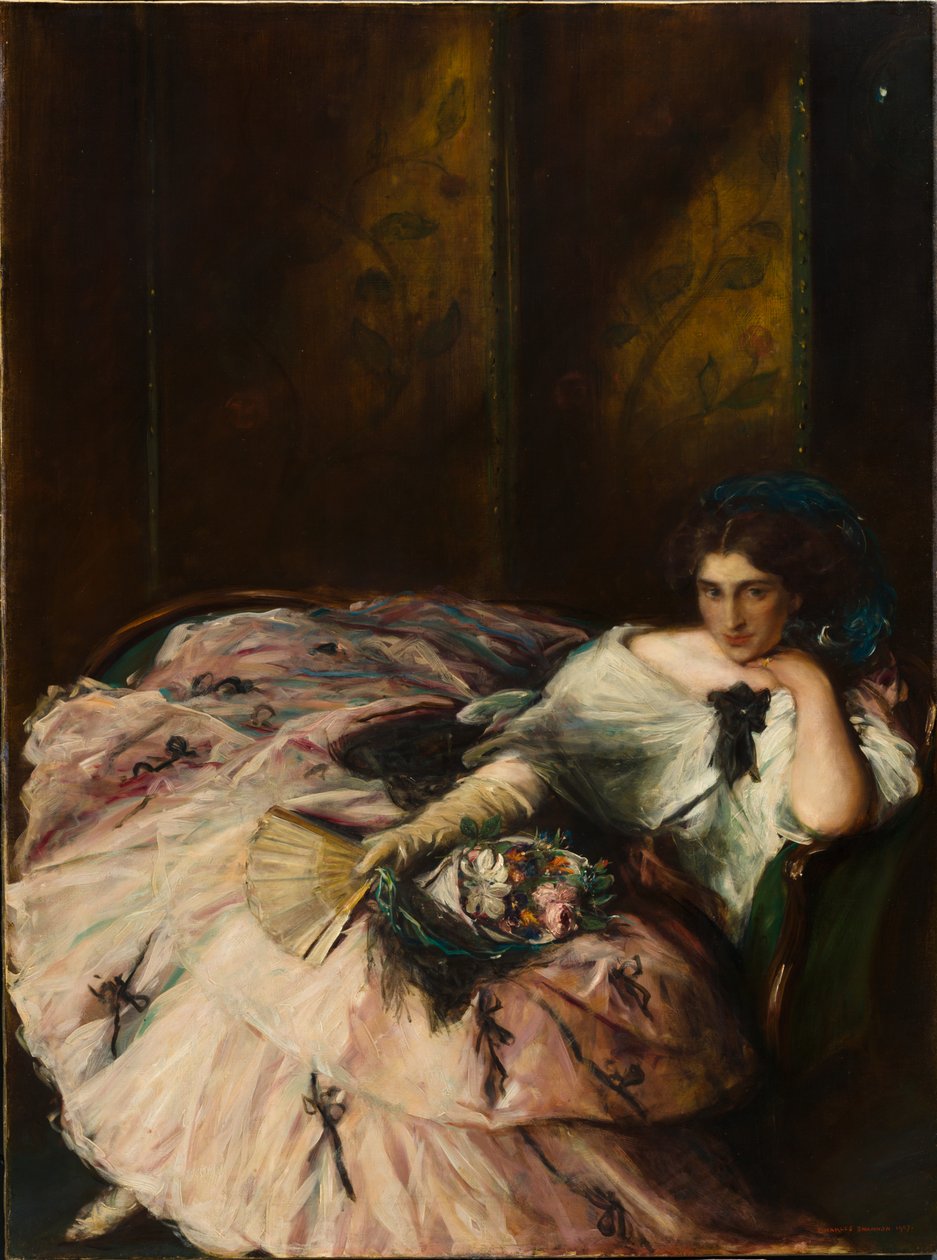 Erinnerung an einen internationalen Ball, Porträt von Miss Kathleen Bruce, 1907 von Charles Hasslewood Shannon