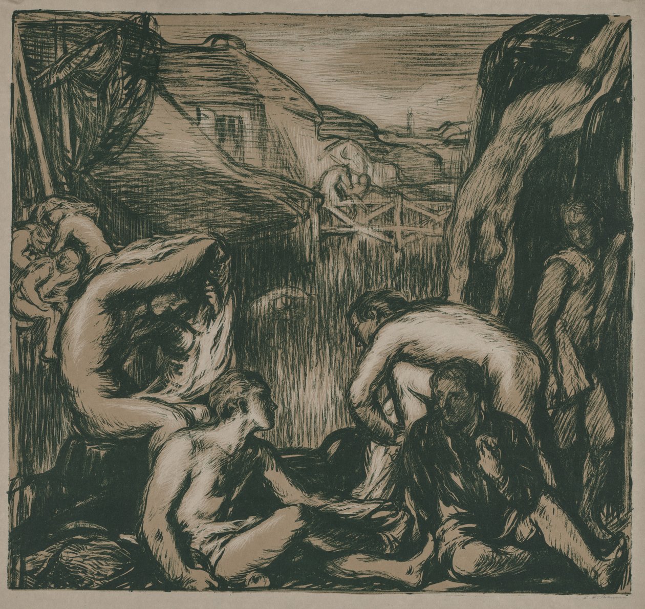 Der Mühlenteich, 1905 von Charles Hasslewood Shannon