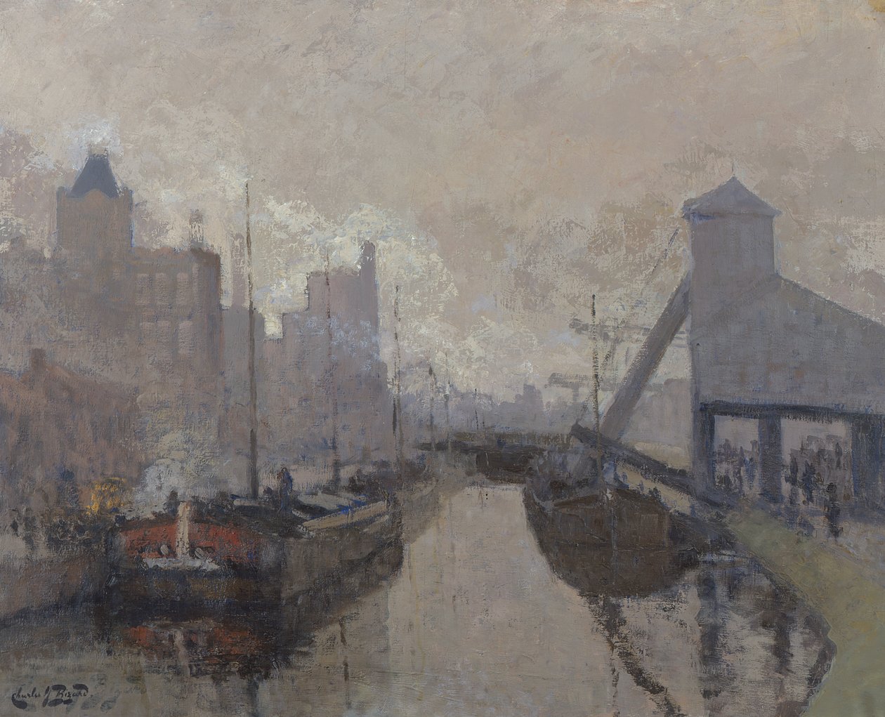 Der Canal de Roubaix, um 1910 von Charles Henry Bizard