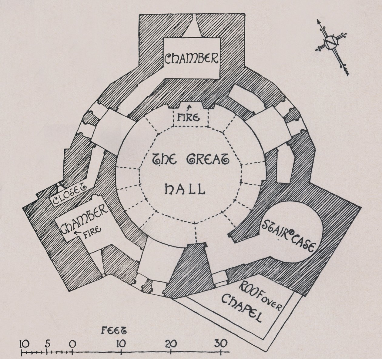 Orford Castle, Suffolk. Nach dem Plan von Mr. Cautley, 1931 von Charles Henry Bourne Quennell