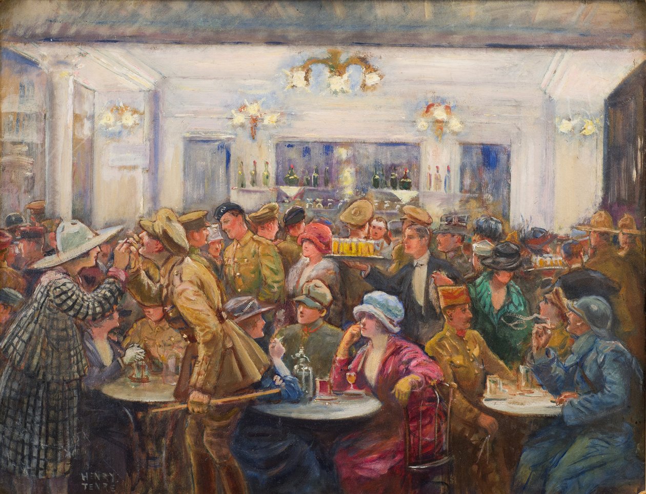 LAbreuvoir de LOlympia während einer Pause, ca. 1918 von Charles Henry Tenre