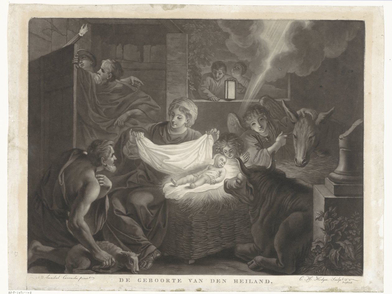 Geburt Christi und Anbetung durch die Hirten von Charles Howard Hodges