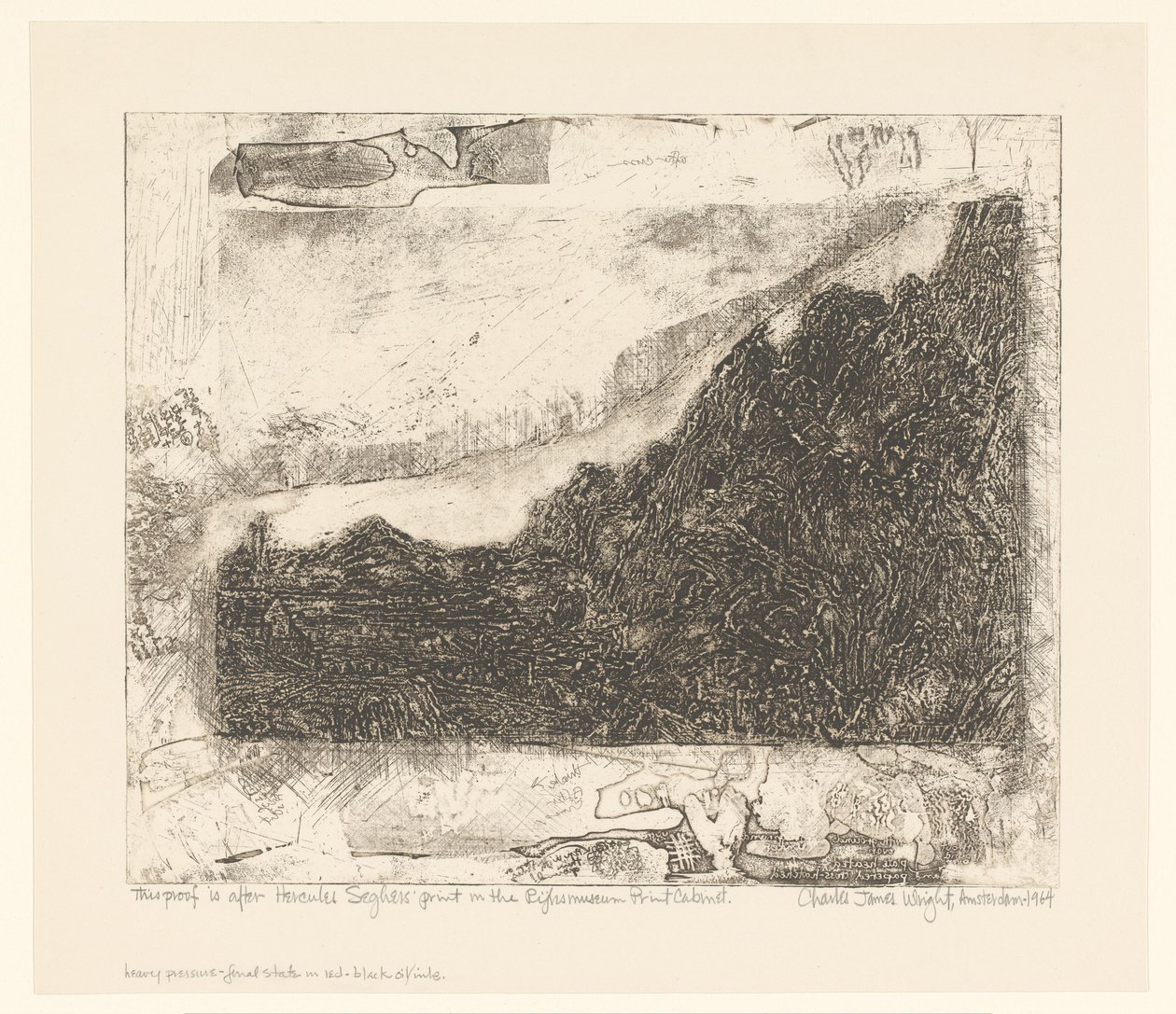 Felsige Landschaft mit Wegen und einem Fluss von Charles James Wright (signed by artist)