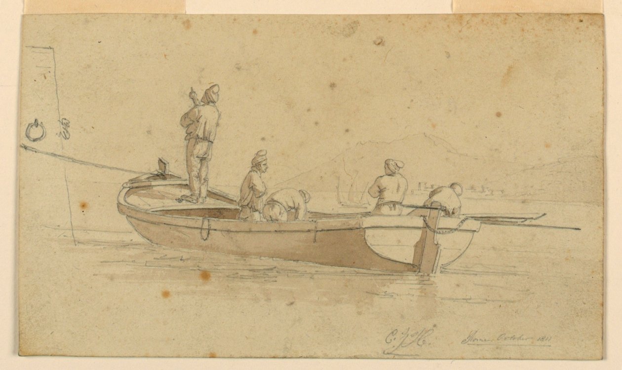 Fischerboot am italienischen See