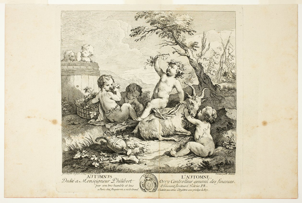 Herbst, Platte drei aus Le Quatre Saisons von Charles Joseph Natoire