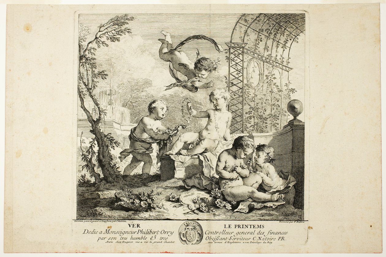 Frühling, Platte eins aus Die Vier Jahreszeiten von Charles Joseph Natoire