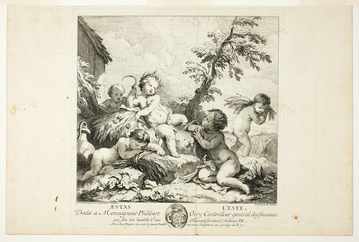 Sommer, Platte zwei aus Die vier Jahreszeiten von Charles Joseph Natoire