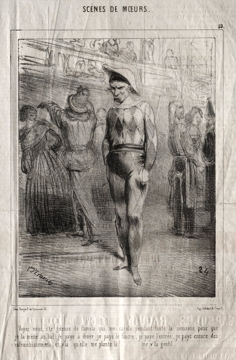 Szenen der Sitten: Sehen Sie, diese Bettlerin von Pamela, die mich die ganze Woche über schmeichelt... von Charles Joseph Traviès de Villers