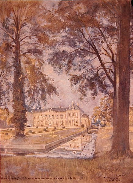 Chateau de Bombon, in der Nähe von Melun, Frankreich, 7. August 1918 von Charles Jules Duvent