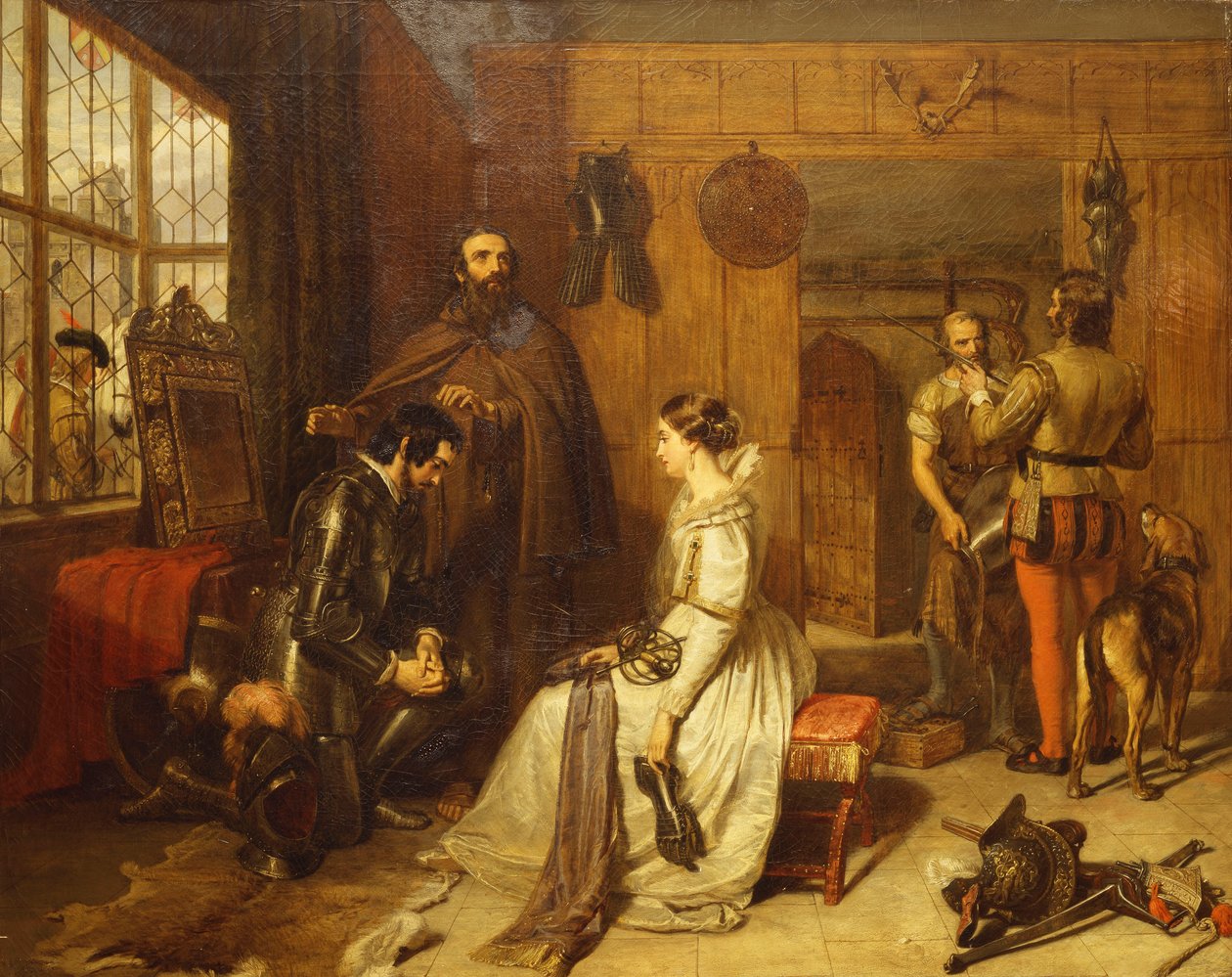 Ein Abschiedssegen - "Sprich wahrhaftig über deine Ritterschaft und deinen Eid" von Charles Landseer
