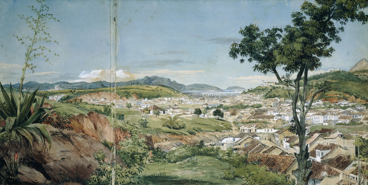 Neue Stadt Rio de Janeiro vom Livramiento, ca. 1825-6 von Charles Landseer