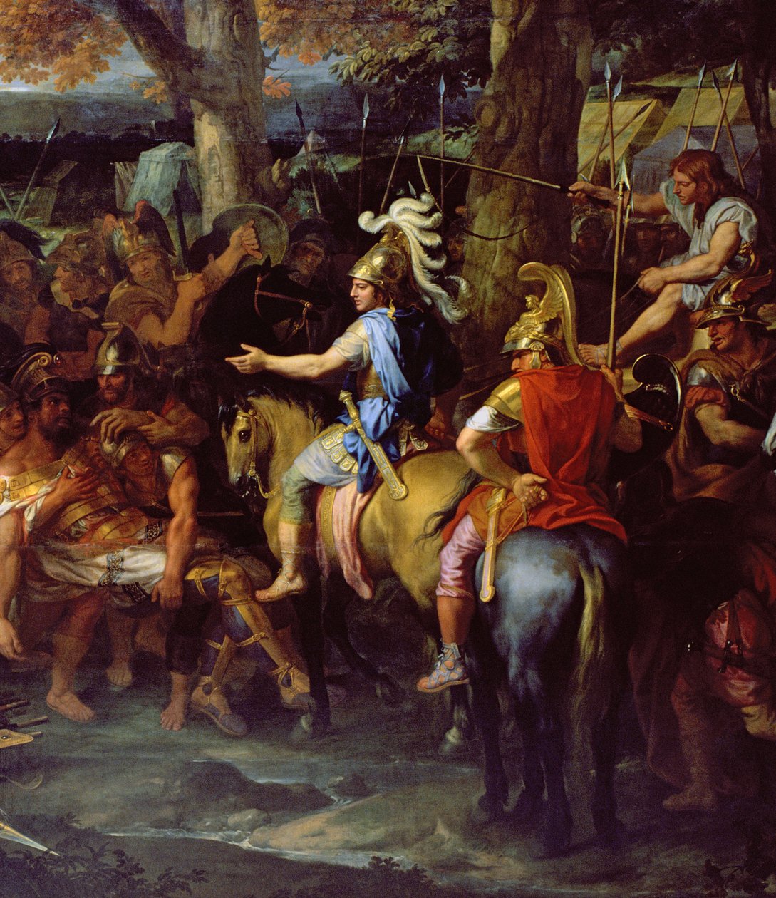 Alexander und Porus in der Schlacht am Hydaspes, ca. 1673 (Detail) von Charles Le Brun