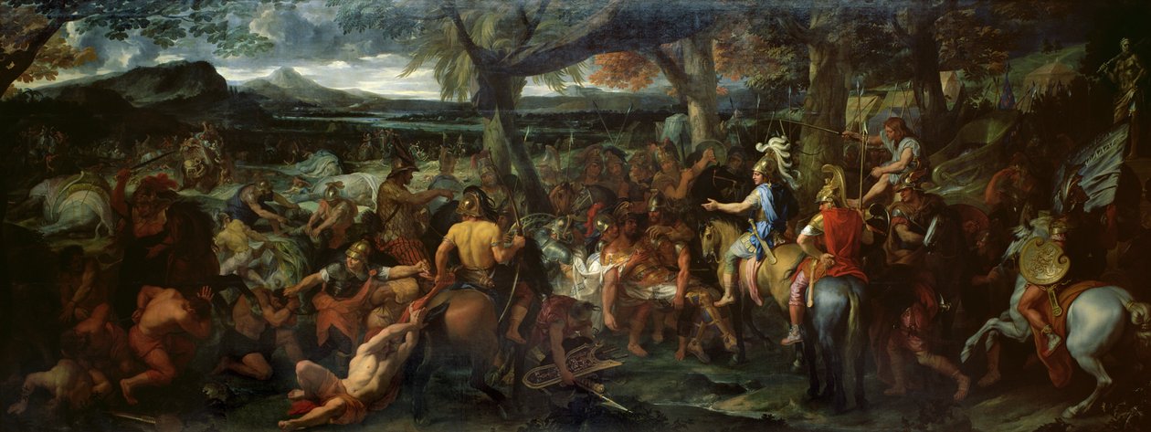 Alexander und Porus, in der Schlacht am Hydaspes, ca. 1673 von Charles Le Brun