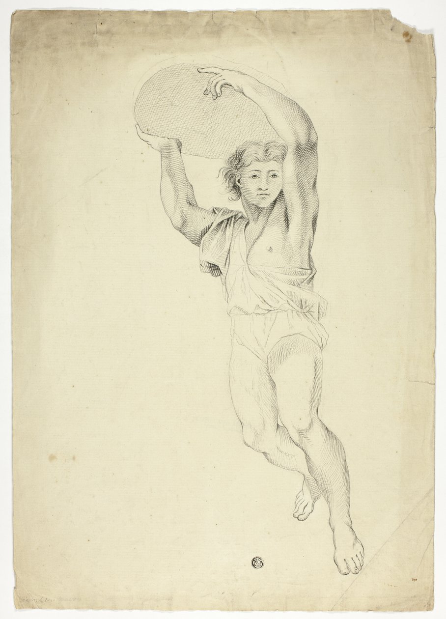 Junge trägt Gewicht von Charles Le Brun