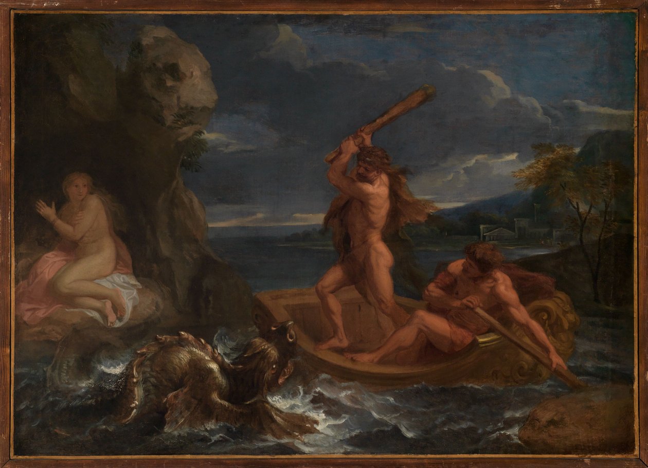 Herakles befreit Hesione von Charles Le Brun