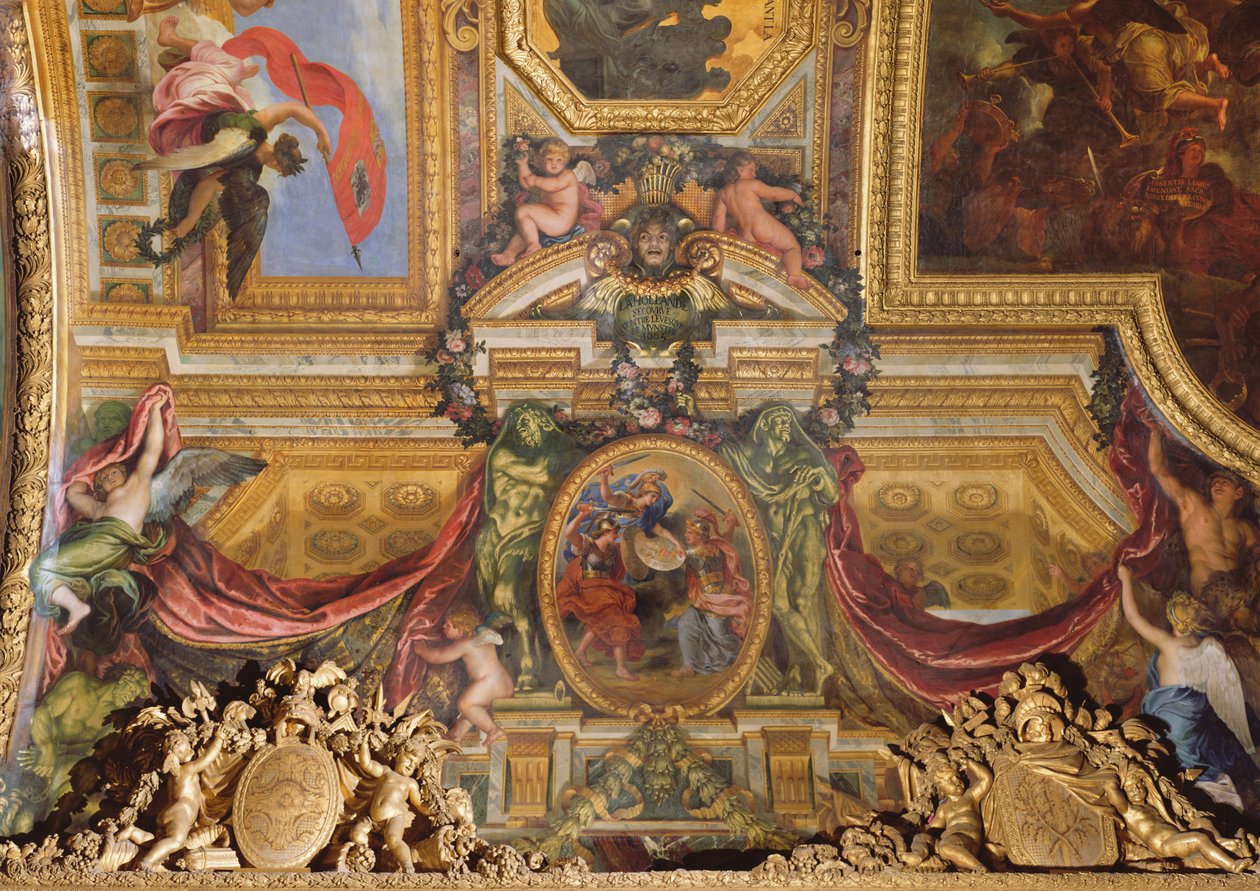 Holland hilft gegen den Bischof von Münster (1665), Deckenmalerei aus der Galerie des Glaces von Charles Le Brun