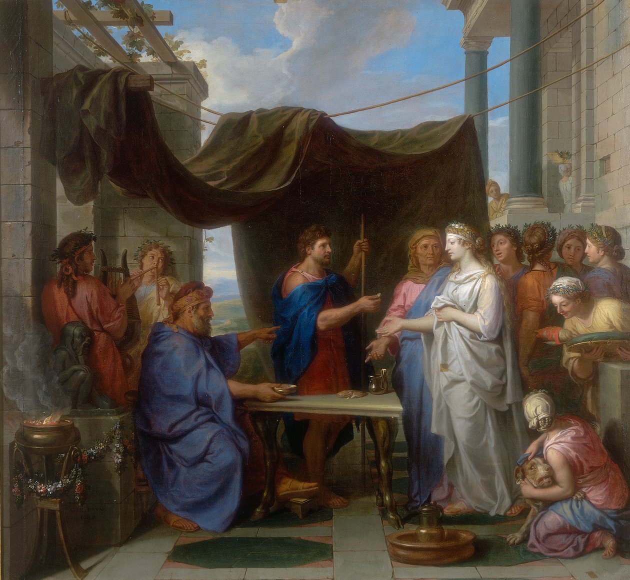 Heirat von Moses und Sephora, Werk von Charles Le Brun, aufbewahrt in der Galleria Estense in Modena von Charles Le Brun