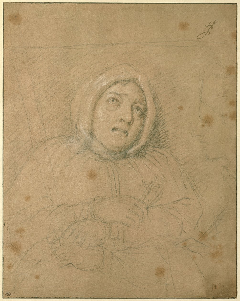 Die Marquise de Brinvilliers auf dem Weg zu ihrem Tod von Charles Le Brun