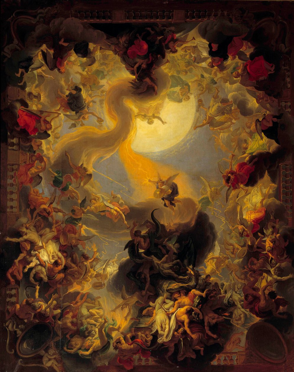 Der Sturz der rebellischen Engel von Charles Le Brun
