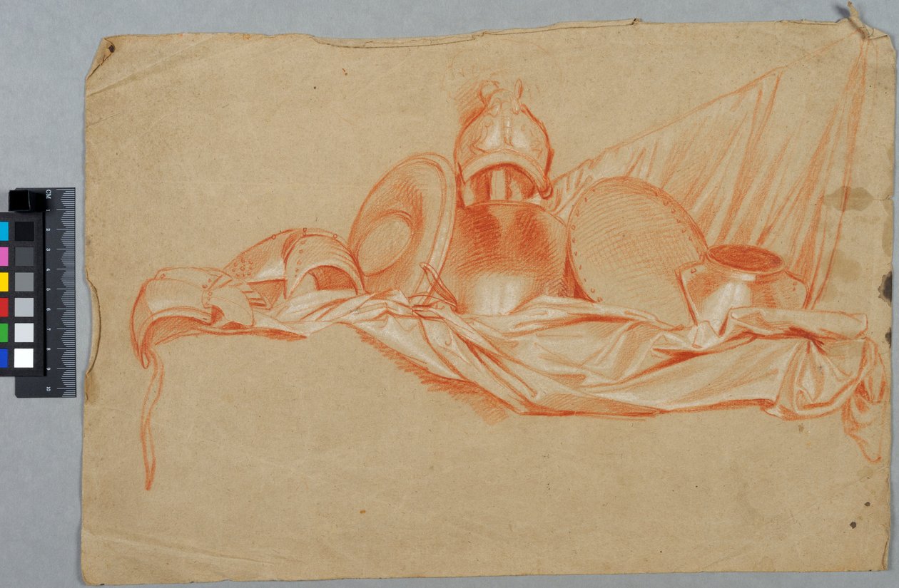 Trophäen auf einem Seidenbanner von Charles Le Brun