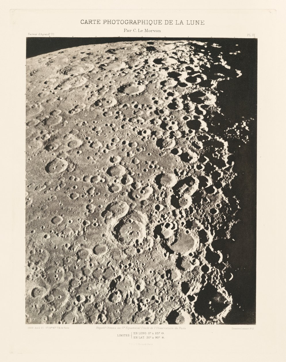 Fotografische Karte des Mondes, Tafel IV von Charles le Morvan