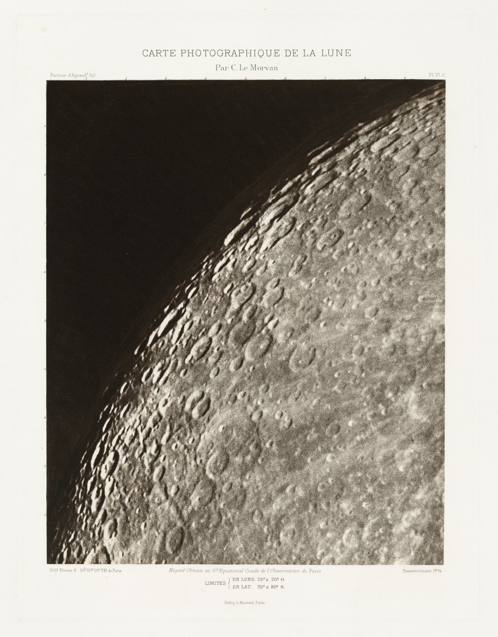 Fotografische Karte des Mondes, Tafel VI.A von Charles le Morvan