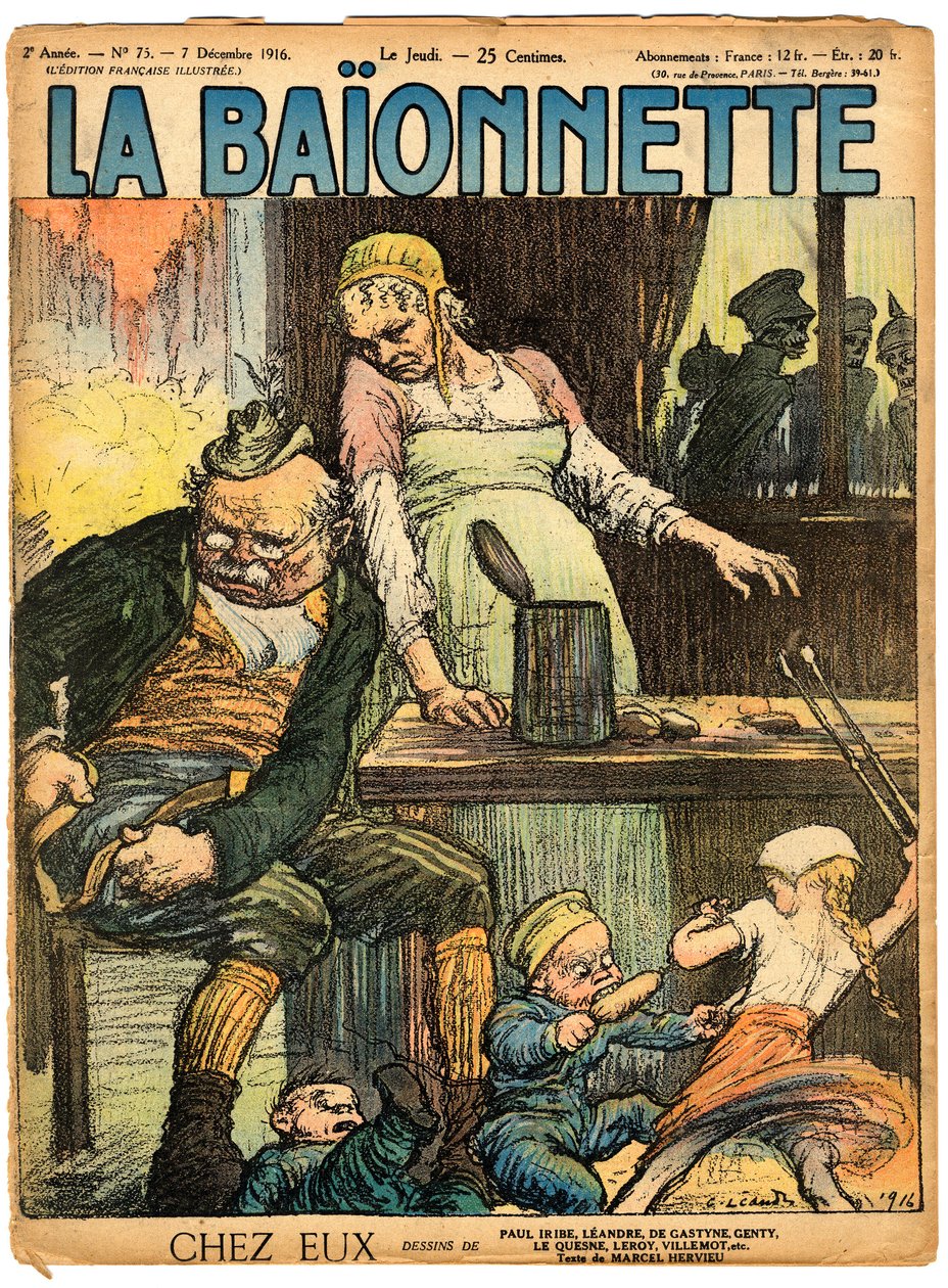 Cover von „La Baionnette“, Satirisch in Farben von Charles Leandre
