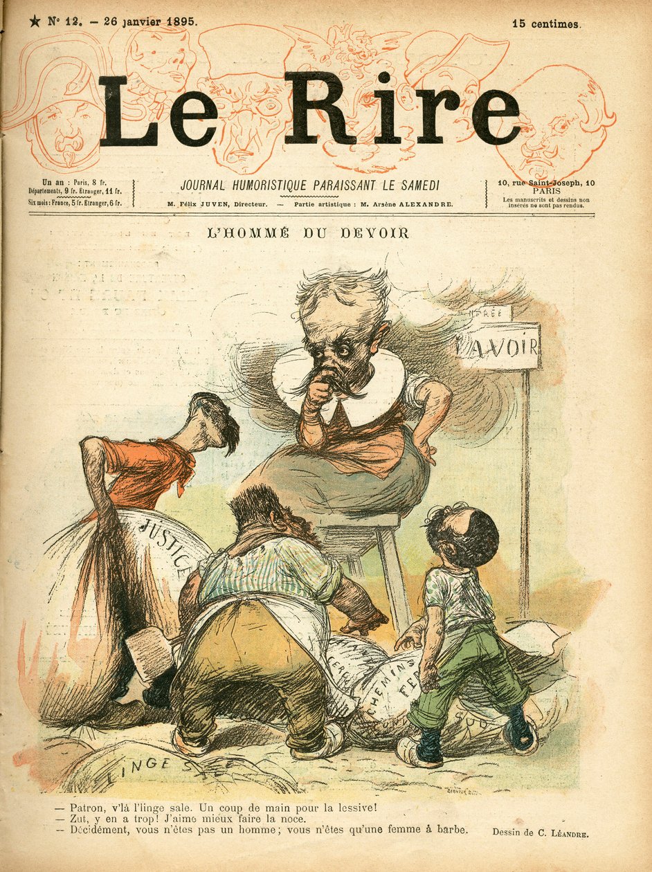 Titelblatt von „Le Lire“, Satirique en Couleurs von Charles Leandre