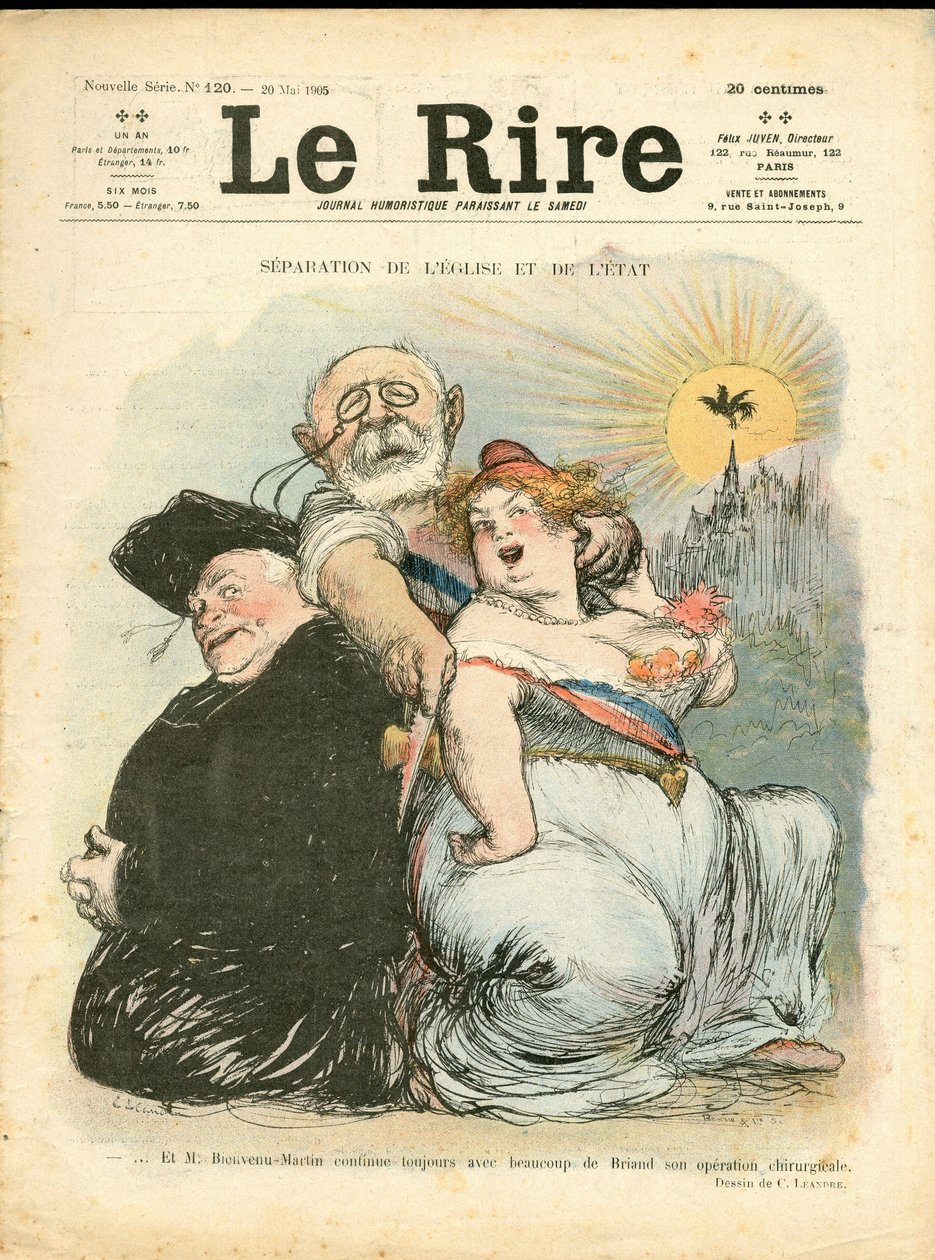 Titelblatt von „The Laughter“, Nummer 120, Satirique en Couleurs von Charles Leandre