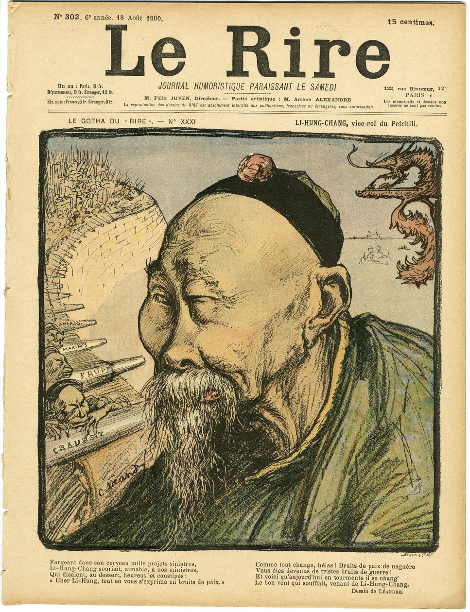 Illustration von Charles Leandre (1862-1934) für das Cover von Le Lire von Charles Leandre