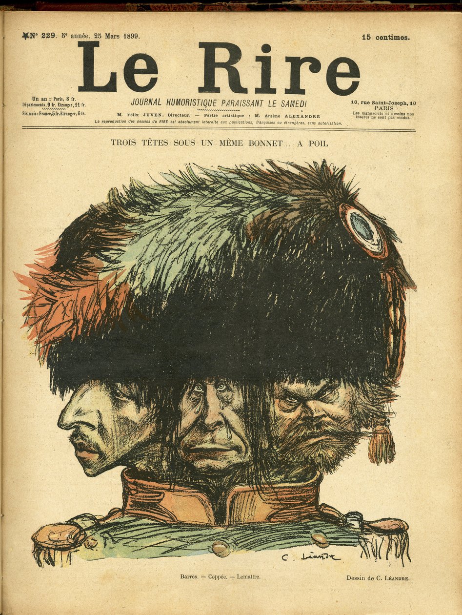 Illustration von Charles Leandre (1862-1934) für das Cover von Le Rire von Charles Leandre