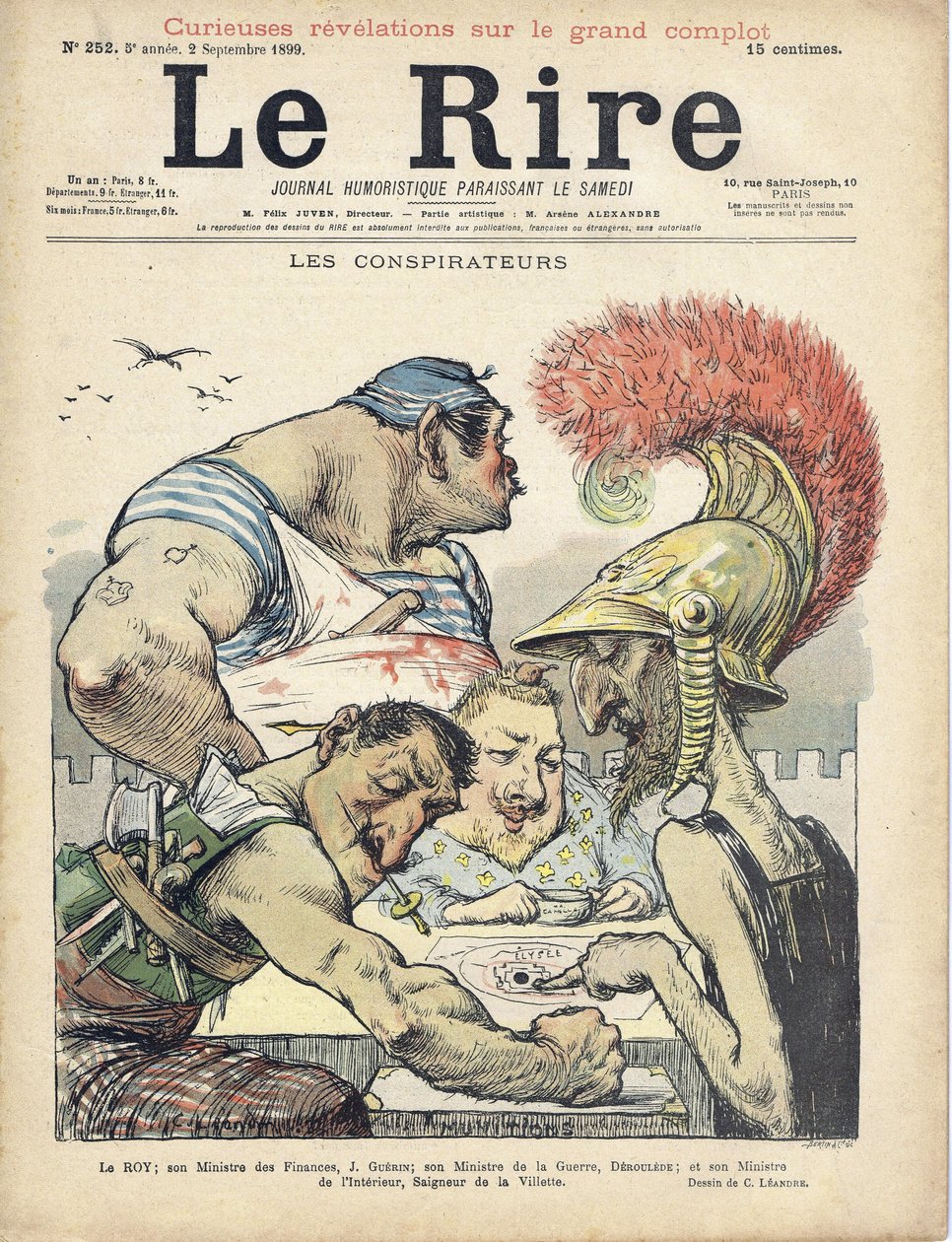 Illustration von Charles Leandre (1862-1934) für das Cover von Le Rire von Charles Leandre