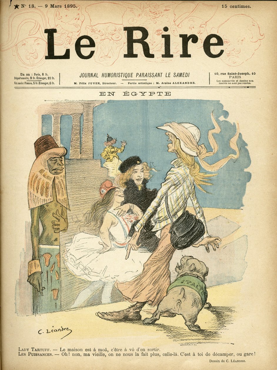 Illustration von Charles Léandre (1862-1934) für das Cover von Le Rire von Charles Leandre