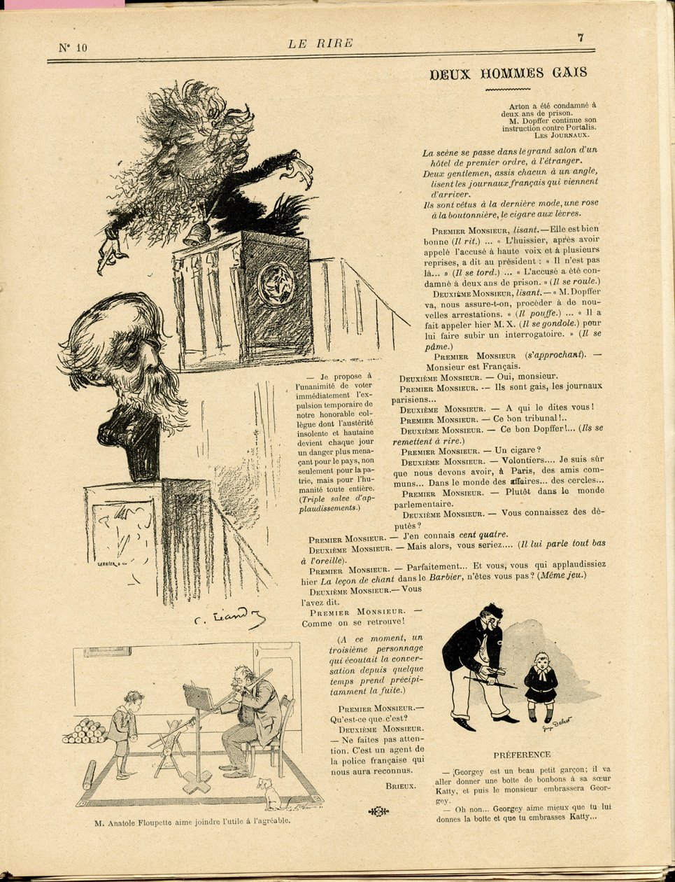 Illustration von Charles Leandre in Le Rire von Charles Leandre