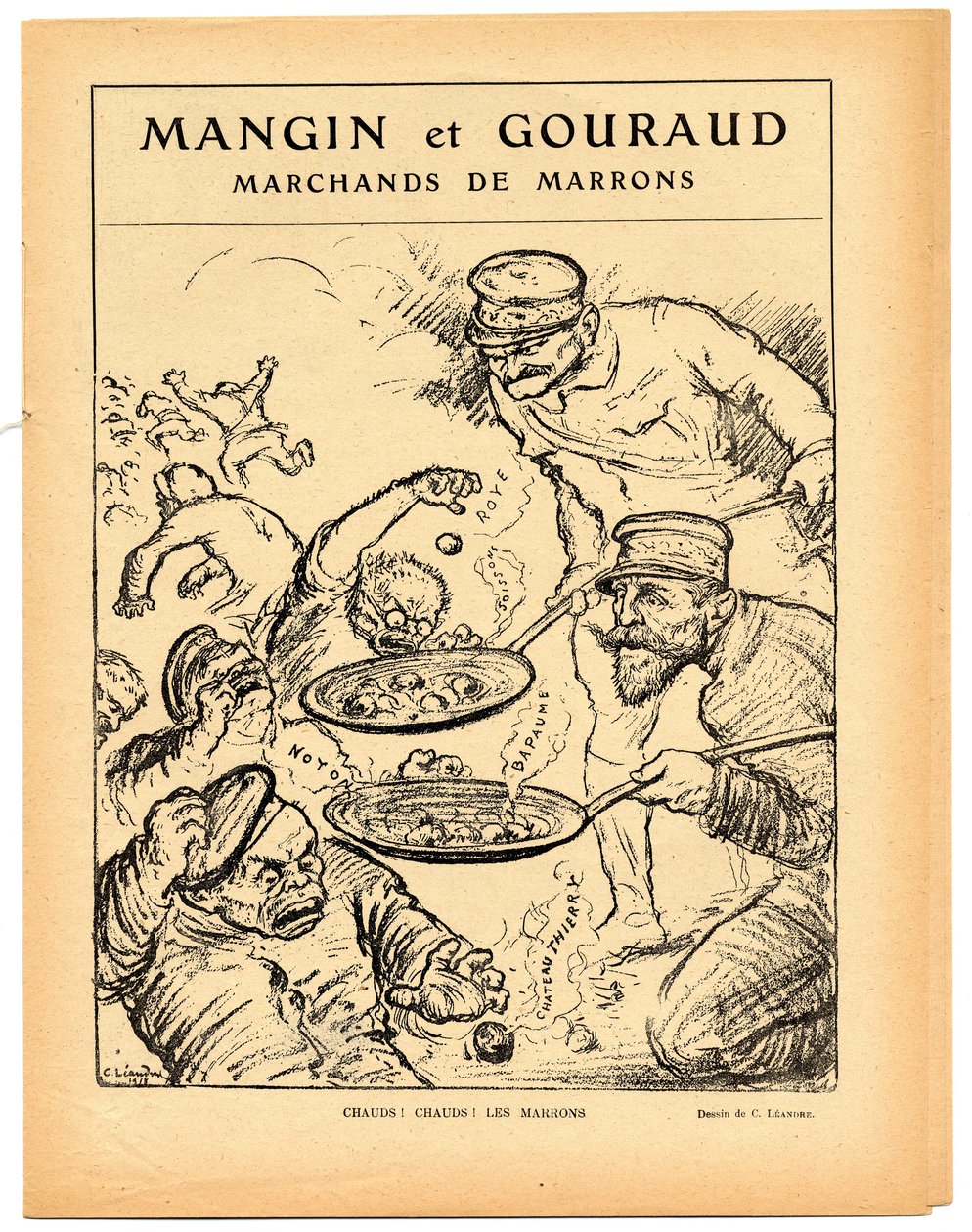 Le Lire rouge, Satire in Schwarz-Weiß von Charles Leandre