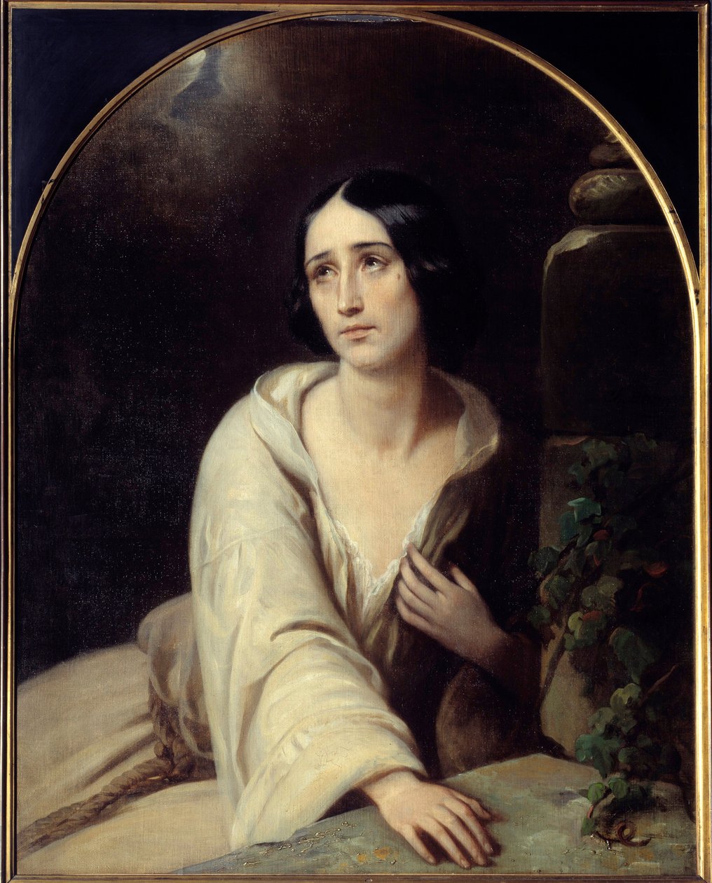 Die Favoritin von Gaetano Donizetti. Illustration für die Oper „La favorite“. Gemälde von Charles Louis Bazin, 1840 von Charles Louis Bazin